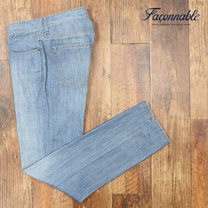 1 jpy / spring summer /Faconnable/44 -inch / Denim pants Right on s thin soft cotton woshu strut jeans new goods / blue / blue /if305/