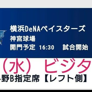 5/22（水）スワローズ vs ベイスターズ　ビジター　2枚ペア　@神宮球場