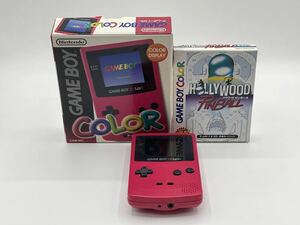 任天堂 Nintendo GAME BOY COLOR ゲームボーイカラー レッド/ハリウッド ピンボール 箱説付 