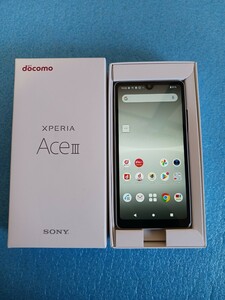 美品 送料込 Xperia Ace III SO-53C グレー SIMロック解除済み バッテリー 良好 ACE3 白ロム SIMフリー 1