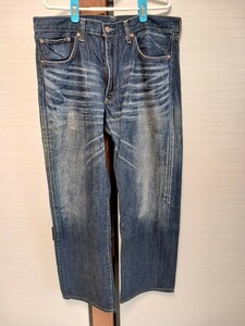 96 Levi's 510-05 00s 日本 ビンテージ インディゴ W36 L33 リーバイス 赤タブ 布パッチ セルビッチ ポケット裏地黄色 赤ベルトライン J22