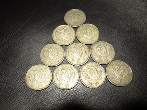 鳳凰　百円銀貨　昭和32年2枚　昭和33年8枚　計１０枚　１００円硬貨