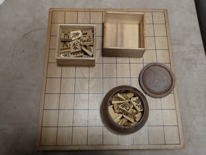  shogi piece . generation piece right . plum Satsuma yellow . shogi record extra shogi piece secondhand goods set 