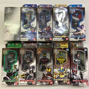 【10体セット】ライダーヒーローシリーズ 仮面ライダーカブト ソフビ フィギュア クロックアップバージョン キックホッパー ダークカブト等