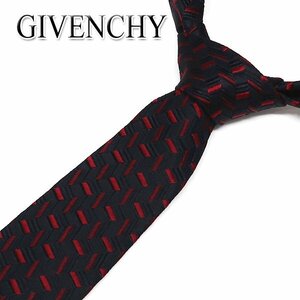 DKG★送料無料 NT17★ 美品 GIVENCHY GENTLEMAN ジバンシー ネクタイ シルク 黒 赤 ジバンシィ　ジバンシーネクタイ