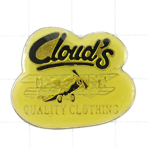 DKG★PINS ピンズ フランス 雑貨 ピンバッチ ピンバッジ ピンバッヂ P300　Cloud's　QUALITY CLOTHING　クラウド　飛行機