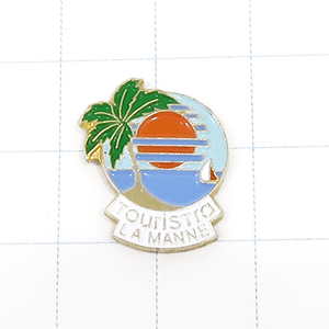 DKG★ PINS ピンズ ピンバッチ ピンバッジ ピンバッヂ フランス P1537　TOURISTRA LA MANNE 日の出 日の入り 太陽 リゾート