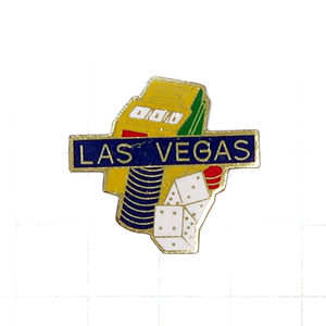 DKG★ PINS ピンズ 雑貨 ピンバッチ ピンバッジ ピンバッヂ P722　　LAS VEGAS　ラスベガス　サイコロ　ダイス　スロット　チップ