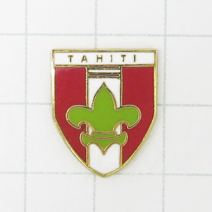 ★DKG★PINS ピンズ フランス 雑貨 ピンバッチ ピンバッジ ピンバッヂ P314　TAHITI タヒチ 盾 タヒチ島