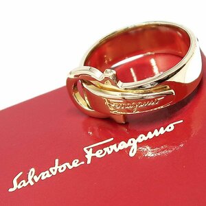 DKG★ 美品 Salvatore Ferragamo サルヴァトーレ フェラガモ スカーフ留め ガンチーニ スカーフリング　巾着 箱 付き