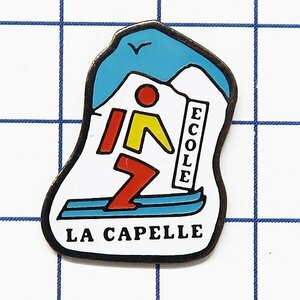 DKG★ PINS ピンズ ピンバッチ ピンバッジ ピンバッヂ P2755　ECOLE　LA CAPELLE　学校 ラ・カペル　スキー