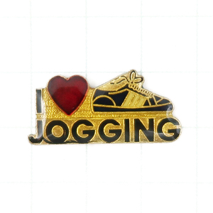 DKG★ PINS ピンズ フランス 雑貨 ピンバッチ ピンバッジ ピンバッヂ P760　Ｉ LOVE JOGGING ジョギング マラソン シューズ