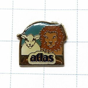 DKG★ PINS ピンズ ピンバッチ ピンバッジ ピンバッヂ P2064　atlas 羊 ライオン 獅子 アトラス 世界動物アトラス 世界動物