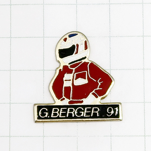 DKG★ PINS ピンズ 雑貨 ピンバッチ ピンバッジ ピンバッヂ P718　G.BERGER ベルガー F1　ゲルハルト・ベルガー G.BERGER.91 G.ベルガー