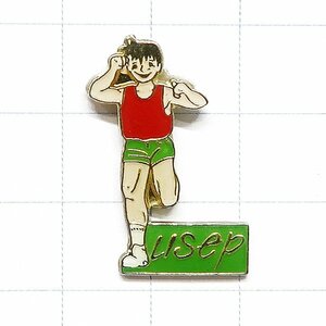 DKG★ PINS ピンズ ピンバッチ ピンバッジ ピンバッヂ P2178　usep マラソン ランナー マラソンランナー 初等教育スポーツ連盟