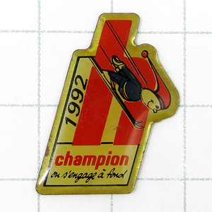 ★DKG★PINS ピンズ フランス ピンバッチ ピンバッジ P450　champion　1992　スキー　ジャンプ