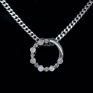 DKG★送料無料★ SV925 シルバー ダイヤモンド リング ペンダント ネックレス　ダイヤ 0.10ct SILVER アクセサリー 227