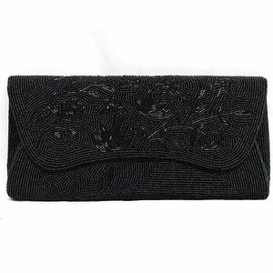 DKG* antique beads bag clutch bag black black whole surface beads beads clutch bag beads clutch bag 