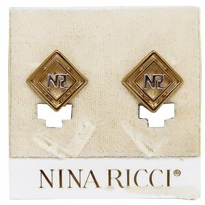 DKG★送料無料★ 美品 NINA RICCI ニナリッチ NR ロゴ イヤリング NRロゴ オールドニナリッチ ニナリッチイヤリング