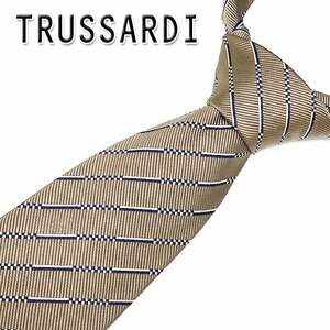 DKG* бесплатная доставка NT26* прекрасный товар TRUSSARDI Trussardi шелк галстук бежевый Trussardi галстук Италия производства 
