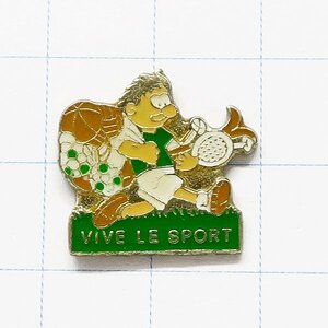 DKG★ PINS ピンズ ピンバッチ ピンバッジ ピンバッヂ P2037　VIVE LE SPORT　サッカー バスケットボール テニス スポーツ