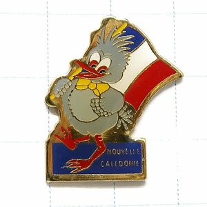 DKG★ PINS ピンズ ピンバッチ ピンバッジ ピンバッヂ P2101　NOUVELLE CALEDONIE ニューカレドニア　フランス国旗　飛べない鳥 カグー