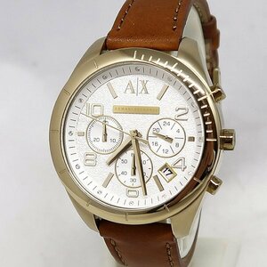 DKG★ A/X アルマーニ エクスチェンジ ARMANI EXCHANGE クロノグラフ メンズ 腕時計 AX5505　クロノ 時計 革ベルト アルマーニ時計