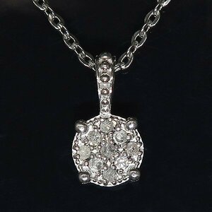 DKG★送料無料 BVA435★ SILVER 925 シルバー ダイヤモンド ペンダント ネックレス ダイヤ 0.1ct SV925 ダイヤネックレス