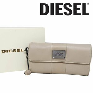 DKG★ DIESEL ディーゼル 羊革 長財布 X01285 ラムレザー チャーム付き 箱 タグ付き