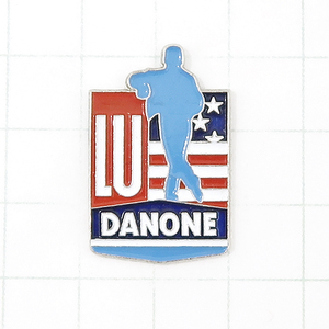 DKG★ PINS ピンズ ピンバッチ ピンバッジ ピンバッヂ フランス P1086　LU DANONE　ビスケット　アメリカ　国旗　星条旗柄 ルー＆ダノン