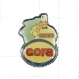 DKG★ PINS ピンズ ピンバッチ ピンバッジ ピンバッヂ フランス P1462　CAFETERIA cora　カフェテリア コラ カフェ シェフ コーラ