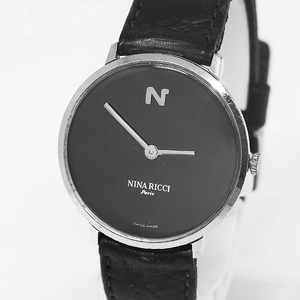 DKG★送料無料★ 稼働品 NINA RICCI ニナリッチ メンズ アンティーク 手巻き 腕時計 FOND ACIER スイス製 17石 手巻時計 プゾー Peseux70