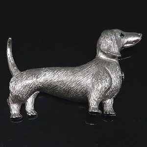 DKG* бесплатная доставка BVA396* SILVER 925 античный серебряный Dux fndo собака брошь SV925 серебряный собака Dux fndo брошь 