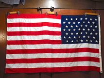 ビンテージ50's●49星アメリカ星条旗size約88cm ×約149cm●240516c8-sign 1950s国旗フラッグ49スターインテリア_画像2