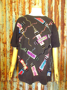 ビンテージ80’s90’s●Conversations by Jill Rogers ACCESSORY LADYスパンコールコットンTシャツsizeL●240516k3-m-tsh-ot古着