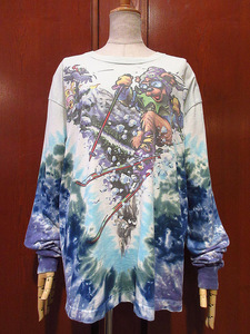 ビンテージ90's●GRATEFUL DEADタイダイ長袖Tシャツsize L●240520i2-m-lstshグレイトフルデッドベアバンTスキーバンドロンT