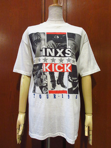 ビンテージ80's●DEADSTOCK INXS 1988年KICKツアーTシャツ白size XL●240520i3-m-tsh-bnインエクセスバンドデッドストックバンT