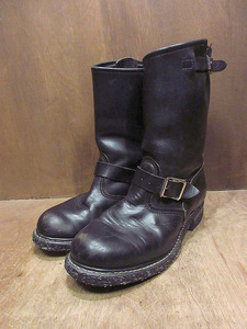 ビンテージ70’s●エンジニアブーツ黒●240523j1-m-bt-26cm古着1970s革靴レザーワークブーツ