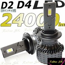 カムリ クラウンアスリート D2S D2R D4S HID LEDヘッドライト カバー付き 　明るく見やすい 24000lm バルブ 車検対応 1年保証_画像2