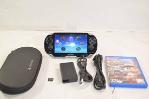 ★保護フィルム貼り付け 動作良好★vita 本体 pch-1100 ブラック★black★PlayStation vita ヴィータ ビータ★