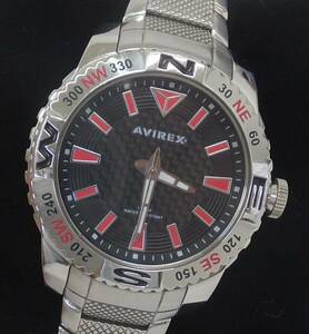 [ used operation goods ]*AVIREX Avirex 3 hands quartz men's wristwatch AX010M