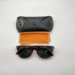 Bausch & Lombboshu ром B&L RAY-BAN U.S.A. RayBan WAYFARER Wayfarer солнцезащитные очки с футляром текущее состояние товар 