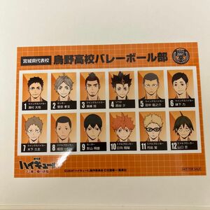 劇場版ハイキューゴミ捨て場の決戦　特典第6弾　烏野高校