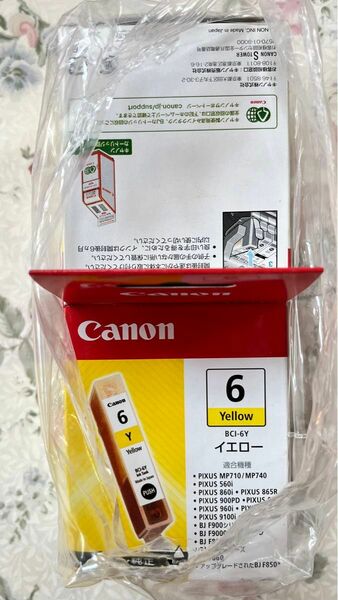 Canon インクタンク BCI-6Y イエロー　4個　　　　　　　　推奨期限切れですが使用可能でした。