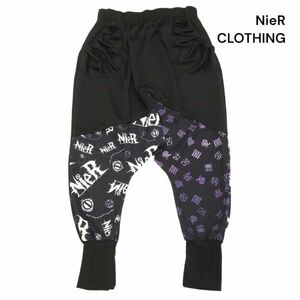 NieR CLOTHING колено a механизм закрывания через год Logo & иероглифы! переключатель дизайн джерси шаровары Sz.F женский чёрный K4B00350_4#R