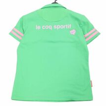 le coq sportif GOLF ルコック スポルティフ ゴルフ 春夏 ロゴ刺繍♪ 半袖 ハイネック ハーフジップ シャツ Sz.L レディース　K4T00547_4#A_画像5