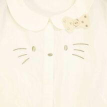 franche lippee × HELLO KITTY フランシュリッペ ハローキティ♪ 春夏 半袖 丸襟 ブラウス シャツ Sz.M　レディース 白　K4T00543_4#A_画像3