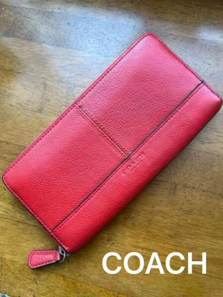 coach コーチ 長財布 レッド レザー