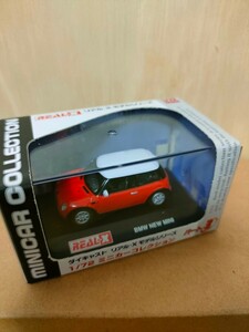 〓ダイキャスト リアル-X モデルシリーズ●BMW●ニュー ミニ/NEW MINI●赤/白●1/72ミニカー●REAL-X〓