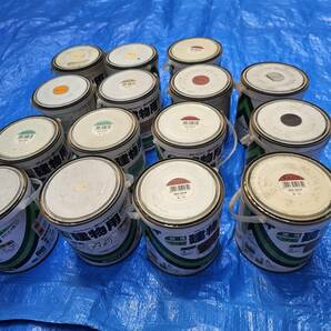 わけあり ジャンク品 ロックペイント 水性建物用塗料 15缶まとめ売り 容量0.7L の画像2